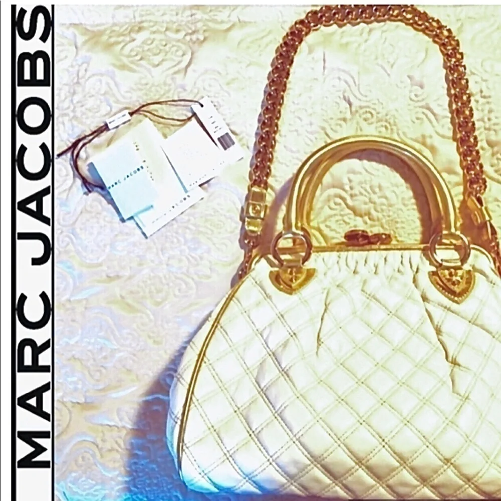 MARC Jacobs Bag Stam Large LIMITED EDITION Top Handle Lambskin Shoulder Bag - Picture 7 of 11